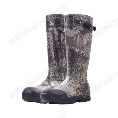 Камуфляжні гумові мисливські черевики
